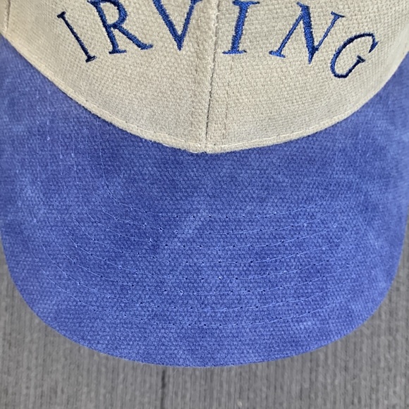 Irving Baseball Hat Mens OSFA Muted Green Blue Brim Strapback cap Toppers - Picture 4 of 13